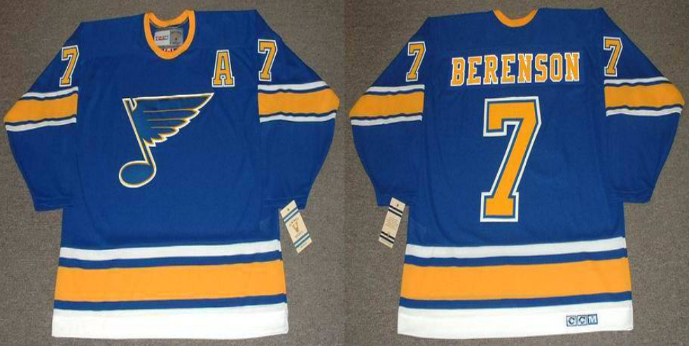 2019 Men St.Louis Blues #7 Berenson blue CCM NHL jerseys